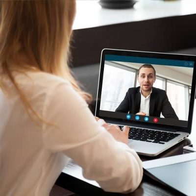 Interview tijdens Corona Video interview